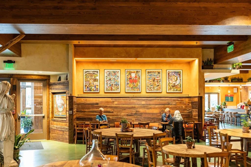 Hearth Food Garden, the entry banquettes