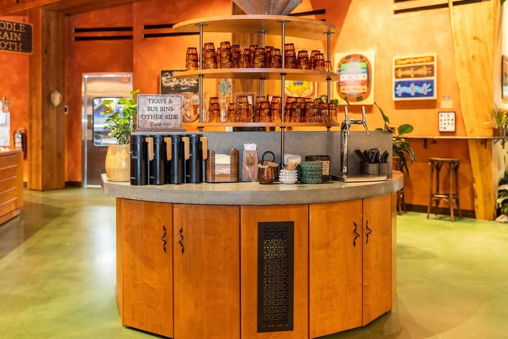 Hearth Food Garden, the bakery counter and open kitchen