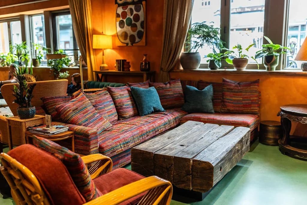 Hearth Food Garden, the striped lounge